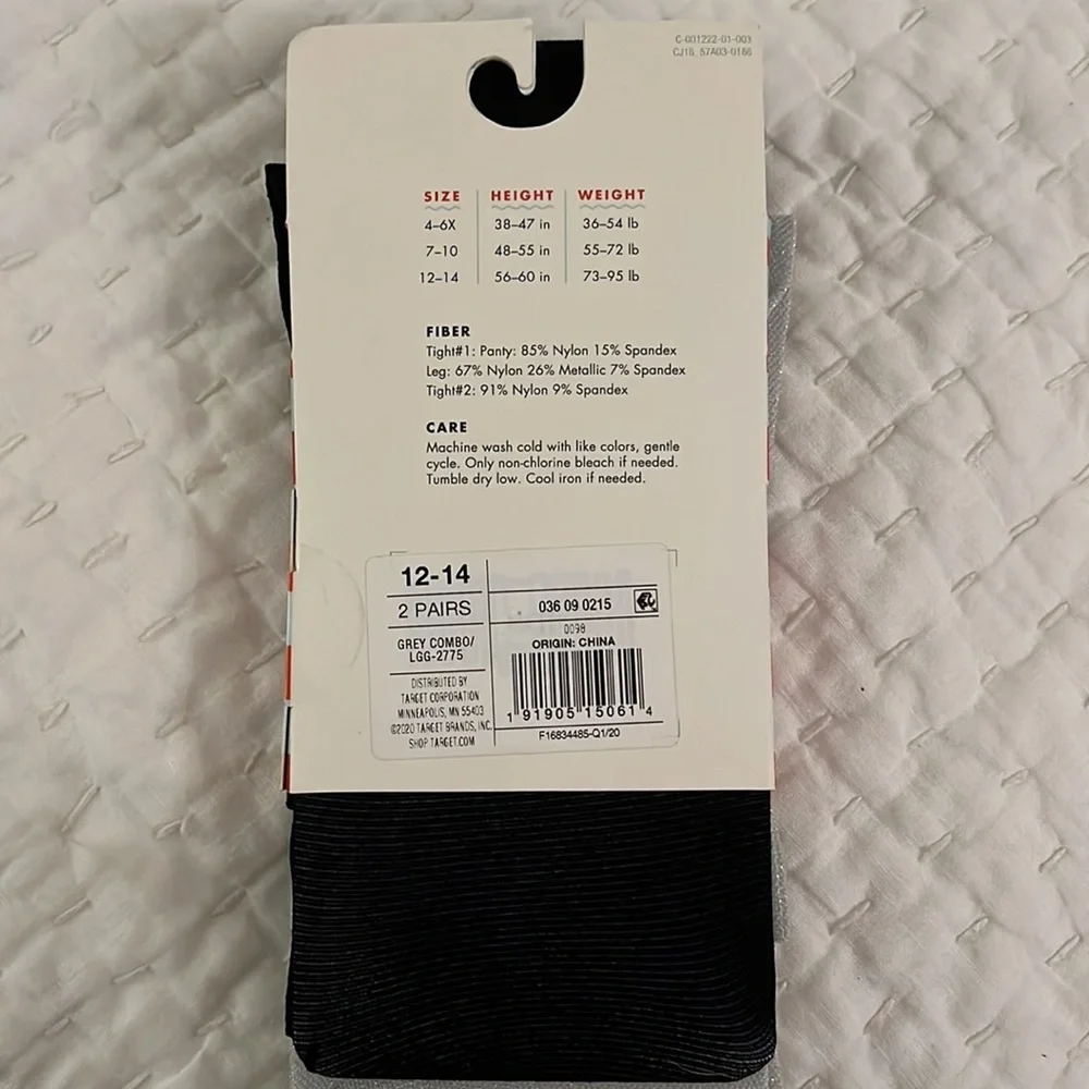 NWT! 2 pairs Cat & Jack tights